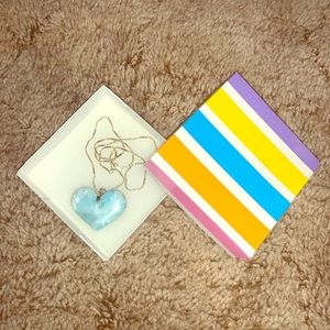 Handmade stone heart necklace